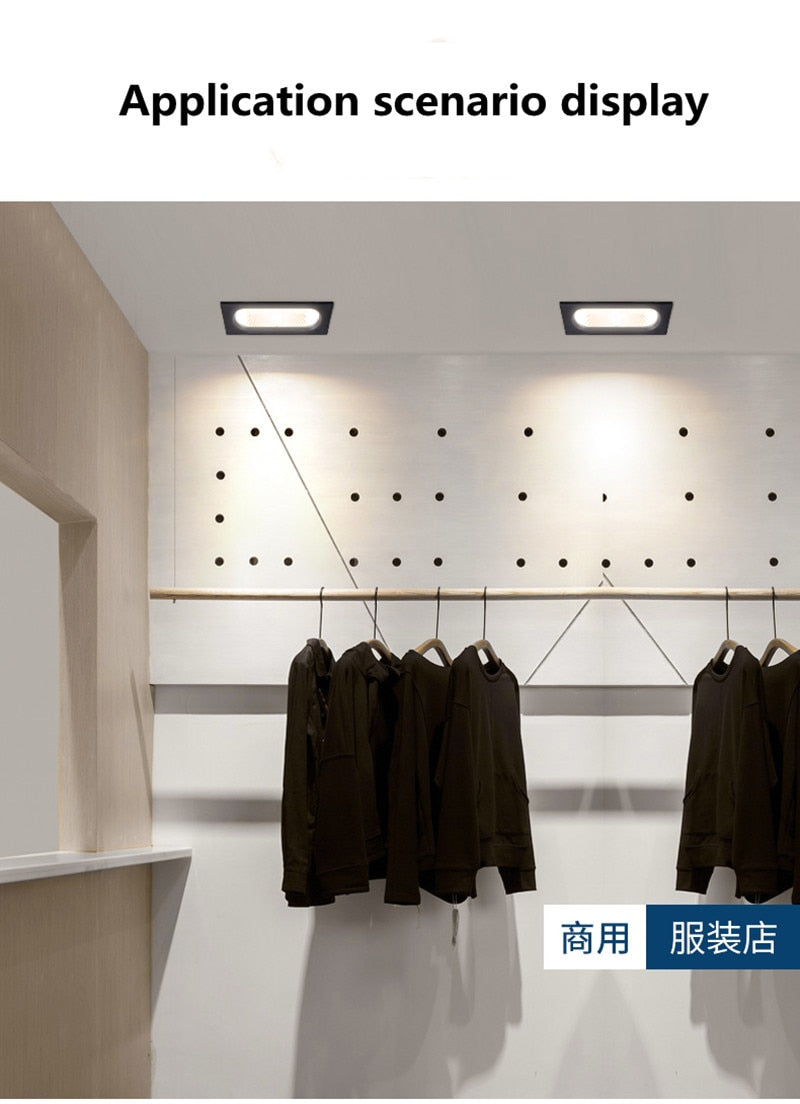 Anti-Glare Downlight LED Ceiling lamp 10W 14W Home Improvement Living Room Corridor Recessed 110-240V COB Spotlight