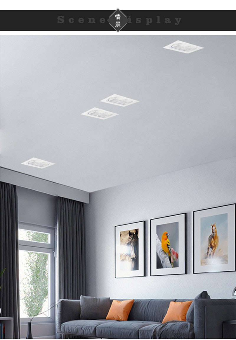 Anti-Glare Downlight LED Ceiling lamp 10W 14W Home Improvement Living Room Corridor Recessed 110-240V COB Spotlight