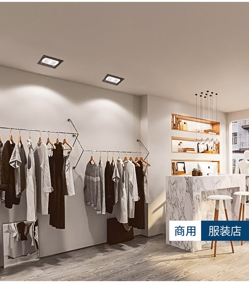 Anti-Glare Downlight LED Ceiling lamp 10W 14W Home Improvement Living Room Corridor Recessed 110-240V COB Spotlight