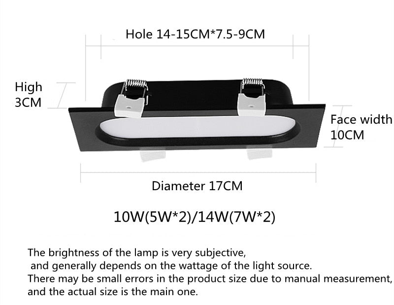 Anti-Glare Downlight LED Ceiling lamp 10W 14W Home Improvement Living Room Corridor Recessed 110-240V COB Spotlight
