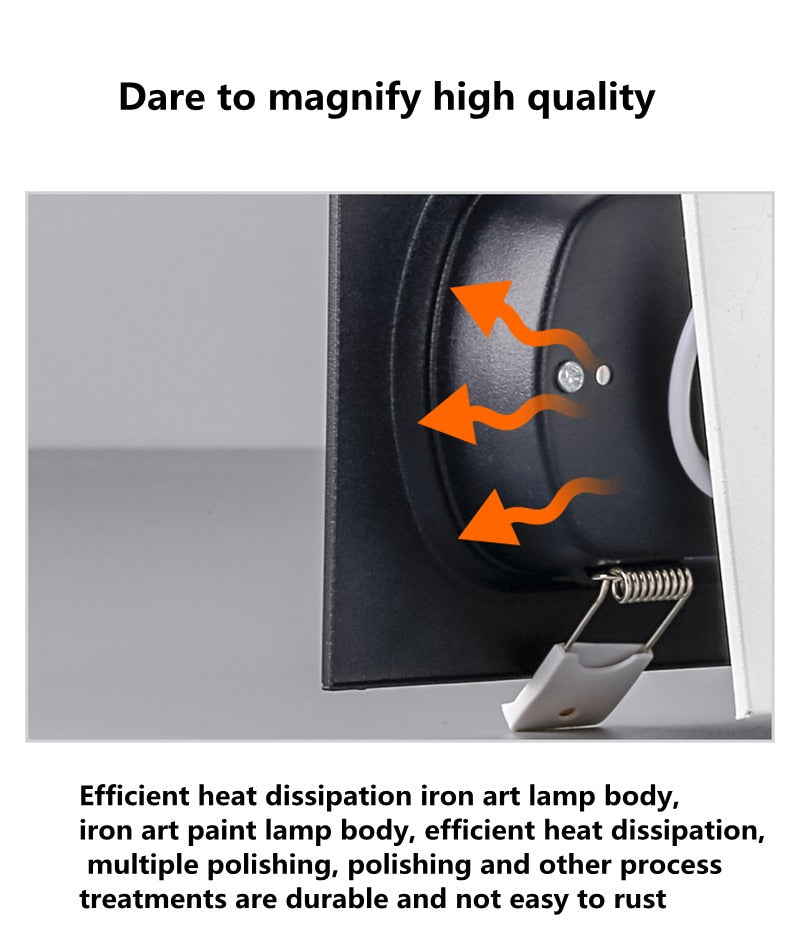 Anti-Glare Downlight LED Ceiling lamp 10W 14W Home Improvement Living Room Corridor Recessed 110-240V COB Spotlight