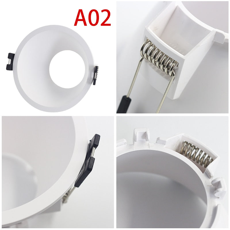 MR16 GU10 Surface Mounted Ceiling Spot Light Frame Frosted Plastic Recessed Downlight Wholesale Price Lighting Fixtures