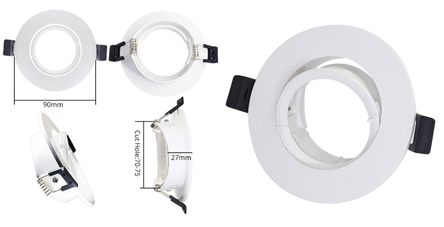 MR16 GU10 Surface Mounted Ceiling Spot Light Frame Frosted Plastic Recessed Downlight Wholesale Price Lighting Fixtures