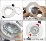 MR16 GU10 Surface Mounted Ceiling Spot Light Frame Frosted Plastic Recessed Downlight Wholesale Price Lighting Fixtures