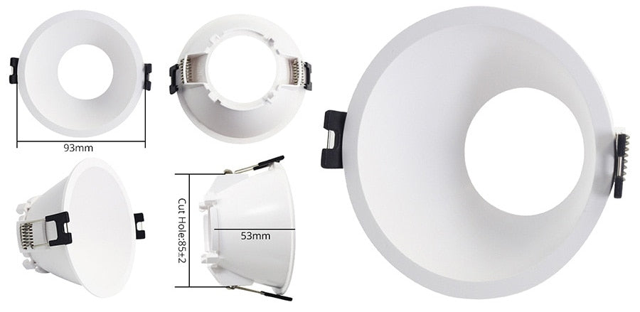 MR16 GU10 Surface Mounted Ceiling Spot Light Frame Frosted Plastic Recessed Downlight Wholesale Price Lighting Fixtures