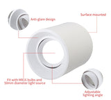 MR16 GU10 Surface Mounted Ceiling Spot Light Frame Frosted Plastic Recessed Downlight Wholesale Price Lighting Fixtures