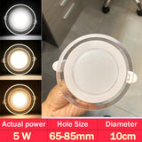 Downlight 20Pcs AC 85V-265V 5W 3 Color Dimmable Led Downlight Spot Light Led Ceiling Lamp Indoor Ceiling Light Recessed Downlamp Home