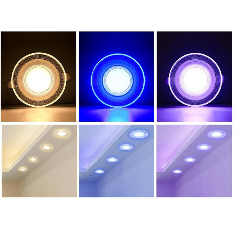 Downlight 20Pcs AC 85V-265V 5W 3 Color Dimmable Led Downlight Spot Light Led Ceiling Lamp Indoor Ceiling Light Recessed Downlamp Home