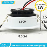 Dimmable LED COB chip downlight dimmer 3W 5W 7W 3pcs lot Recessed white led lamp epistar LED Ceiling light Spot Light Lamp bulb