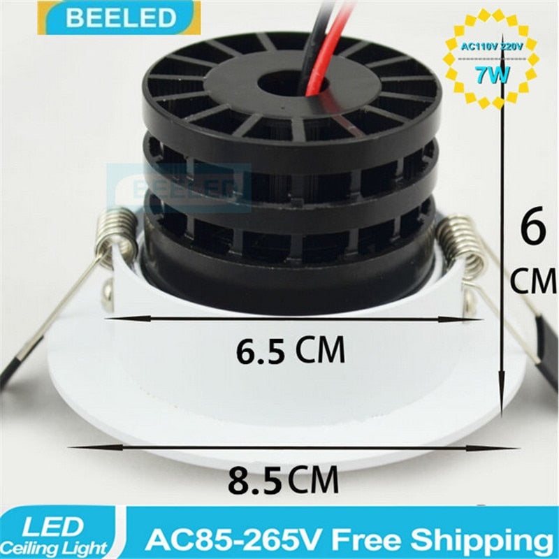 Dimmable LED COB chip downlight dimmer 3W 5W 7W 3pcs lot Recessed white led lamp epistar LED Ceiling light Spot Light Lamp bulb