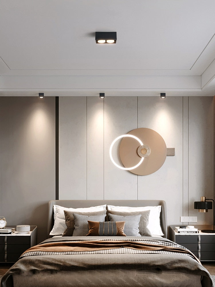 Surface mounted downlight living room no main light box ceiling light grille ceiling lamp aisle ceiling spotlight