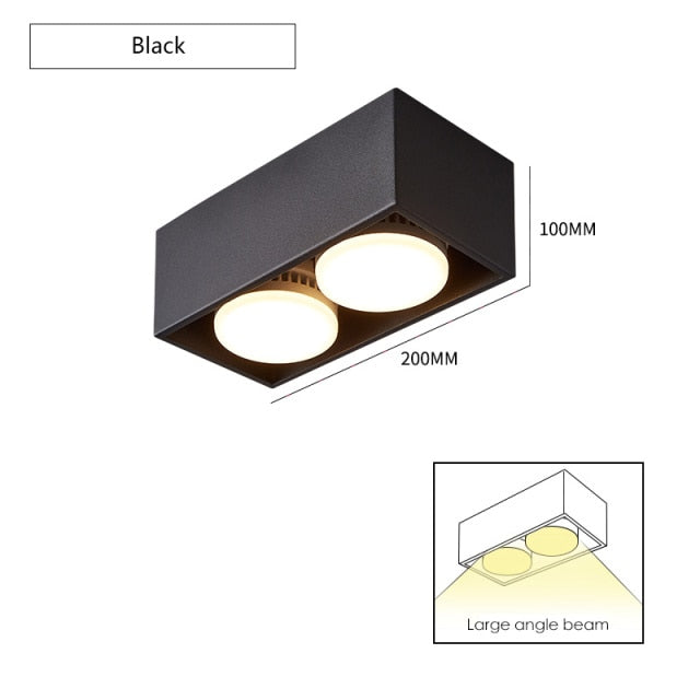Surface mounted downlight living room no main light box ceiling light grille ceiling lamp aisle ceiling spotlight