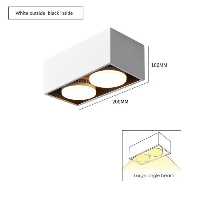 Surface mounted downlight living room no main light box ceiling light grille ceiling lamp aisle ceiling spotlight