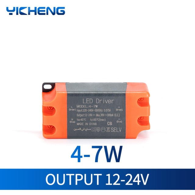 LED Driver 7W 12W 20W 36W AC220-240V Lighting Transformers Input Electronic Power Supply For LED Downlight Panel Light DIY