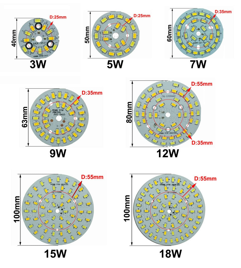 Warm/Cold White two color in one PCB 48mm 5730 SMD Light Board 5Wx2 Led Lamp Panel For Ceiling PCB With LED diy for downlight