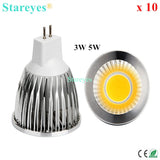 Dimmable 5W 3W 10 pcs MR16 AC DC12V LED COB Spot light downlight Droplight Lighting led lamp bulb LED spotlight lamp led Light