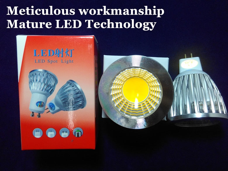 Dimmable 5W 3W 10 pcs MR16 AC DC12V LED COB Spot light downlight Droplight Lighting led lamp bulb LED spotlight lamp led Light