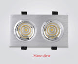 Black Silver Square Dimmable LED COB Downlight 7W 9W 12W 14W 28W 24W LED Recessed Ceiling Downlight LED COB Spot Light AC90-265V