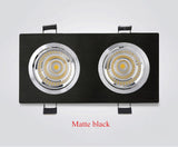 Black Silver Square Dimmable LED COB Downlight 7W 9W 12W 14W 28W 24W LED Recessed Ceiling Downlight LED COB Spot Light AC90-265V