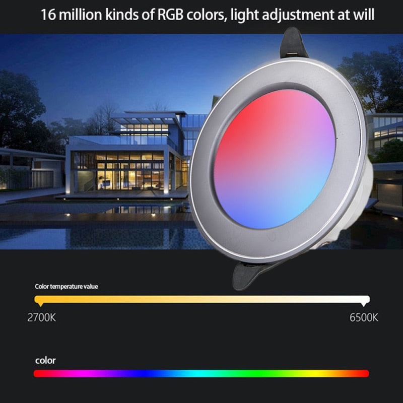 LED Downlight 10W Recessed Round LED Ceiling Lamp AC85-265V  Indoor Lighting Warm White Cold White Work With Tuya Zigbee 3.0 Hub