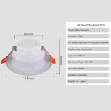 LED Downlight 10W Recessed Round LED Ceiling Lamp AC85-265V  Indoor Lighting Warm White Cold White Work With Tuya Zigbee 3.0 Hub