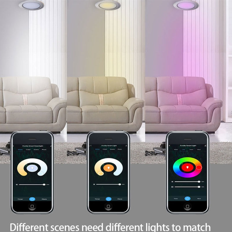 LED Downlight 10W Recessed Round LED Ceiling Lamp AC85-265V  Indoor Lighting Warm White Cold White Work With Tuya Zigbee 3.0 Hub