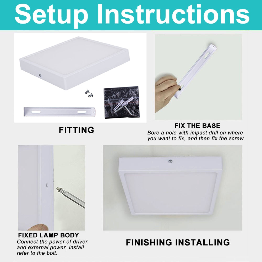 KHLITEC 2 PACK Ultra Thin Design LED panel 8W 16W 22W 30W Ceiling Recessed Led Downlight Square Panel Led Home Indoor Lamp