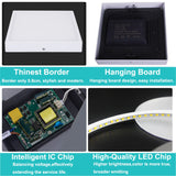 KHLITEC 2 PACK Ultra Thin Design LED panel 8W 16W 22W 30W Ceiling Recessed Led Downlight Square Panel Led Home Indoor Lamp