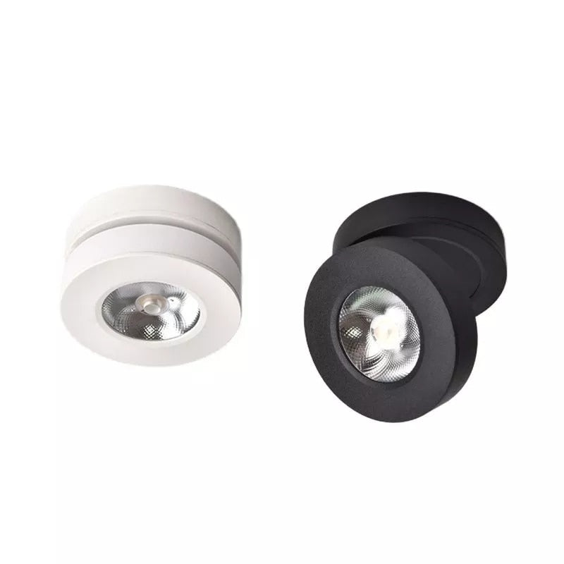 Folding Round shape COB LED Ceiling Lights 7W 9W 12W Surface Mounted Led Downlights Spot Light 360° Rotation AC220V