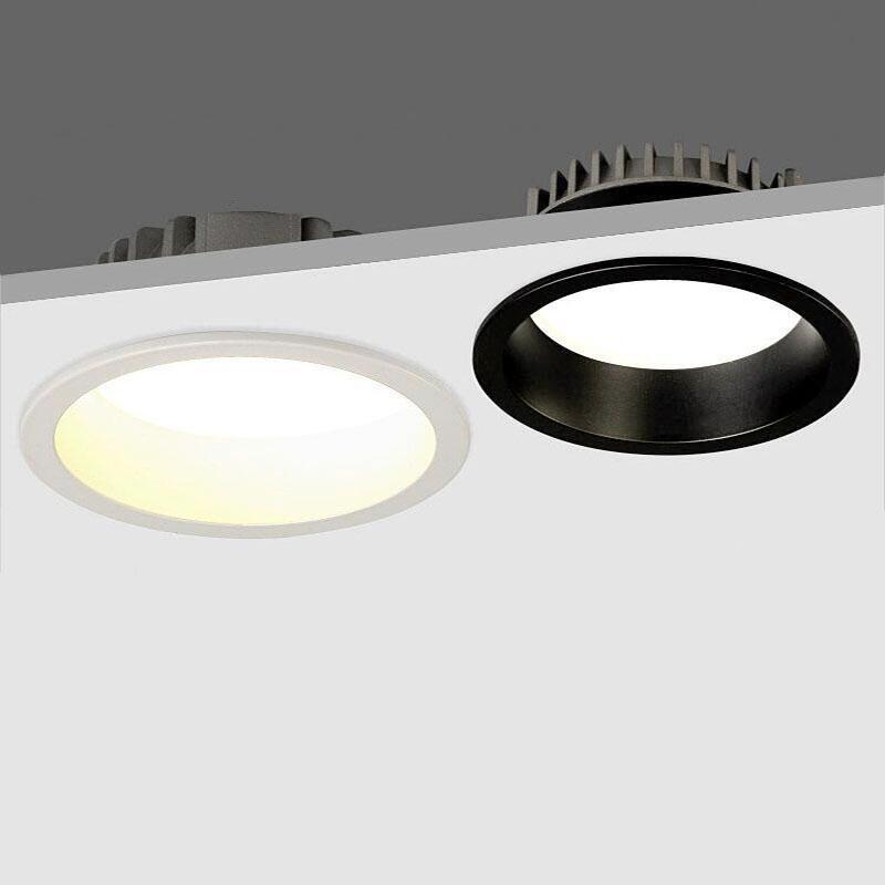 Dimmable AC85~265V Recessed Anti Glare LED Downlights 5W/7W/9W/12W LED Ceiling Spot Lights Background Lamps Indoor Lighting