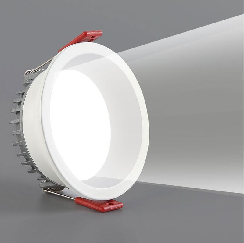 Dimmable AC85~265V Recessed Anti Glare LED Downlights 5W/7W/9W/12W LED Ceiling Spot Lights Background Lamps Indoor Lighting