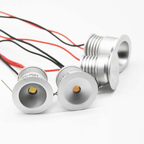 1W IP65 Mini LED Spotlight Dimmable 15mm 2mm Recessed Downlight Indoor 12V Spot Light Ceiling Lamp Showcase Display Lighting