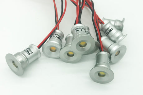 1W IP65 Mini LED Spotlight Dimmable 15mm 2mm Recessed Downlight Indoor 12V Spot Light Ceiling Lamp Showcase Display Lighting