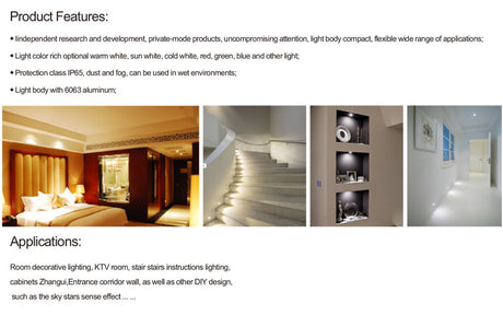 1W IP65 Mini LED Spotlight Dimmable 15mm 2mm Recessed Downlight Indoor 12V Spot Light Ceiling Lamp Showcase Display Lighting