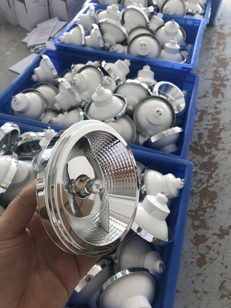 Dimmable GU10 LED AR111 lamp 12w 15w AR111 downlight ES111 LED spotlight AC85-265V