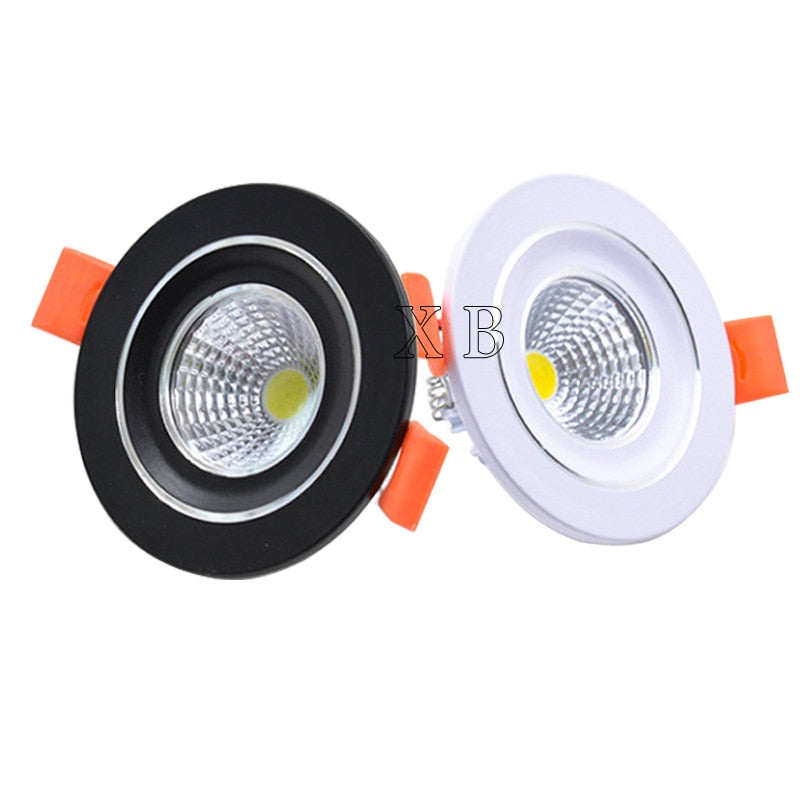 Dimmable LED Downlight 3W 5W  Round COB Recessed Lamp AC85-265V Led Bulb Bedroom Kitchen Indoor LED Spot Lighting