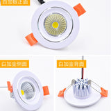Dimmable LED Downlight 3W 5W  Round COB Recessed Lamp AC85-265V Led Bulb Bedroom Kitchen Indoor LED Spot Lighting
