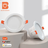 Benexmart 10W 15W LED Downlight for Ceiling RGBCW Tuya Zigbee Smart Dimmer Lamp Zemismart Zigbee Hub Control Alexa Google Home