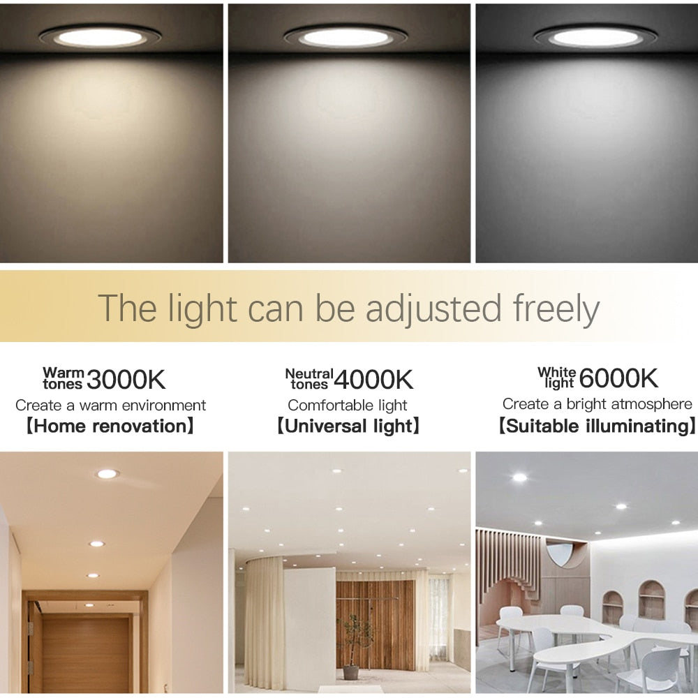 Benexmart 10W 15W LED Downlight for Ceiling RGBCW Tuya Zigbee Smart Dimmer Lamp Zemismart Zigbee Hub Control Alexa Google Home