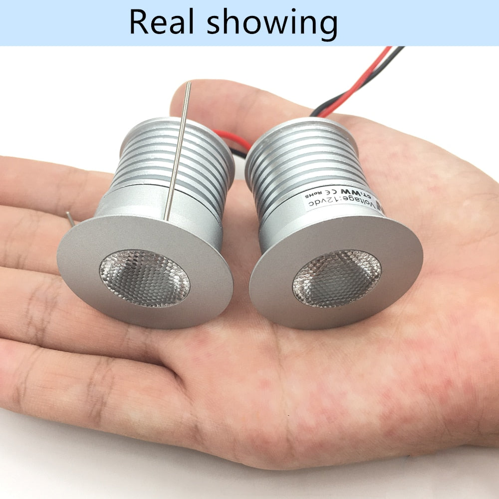 Dimmable 3W Led Spotlight 30MM Ceiling Spot Bulb Lamps DC12V 24V Downlights for Living Room Cabinet Bedroom Home Corridor Light