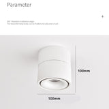 Dimmable folding surface mounted spotlight led living room ceiling ceiling downlight cob adjustable angle clothing store 10W 15W