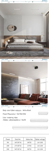 Led Magnetic spotlight floodlight Living Room Recessed downlight Ceiling Narrow edge Spotlight bedroom led ceiling light fixture