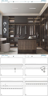 Led Magnetic spotlight floodlight Living Room Recessed downlight Ceiling Narrow edge Spotlight bedroom led ceiling light fixture