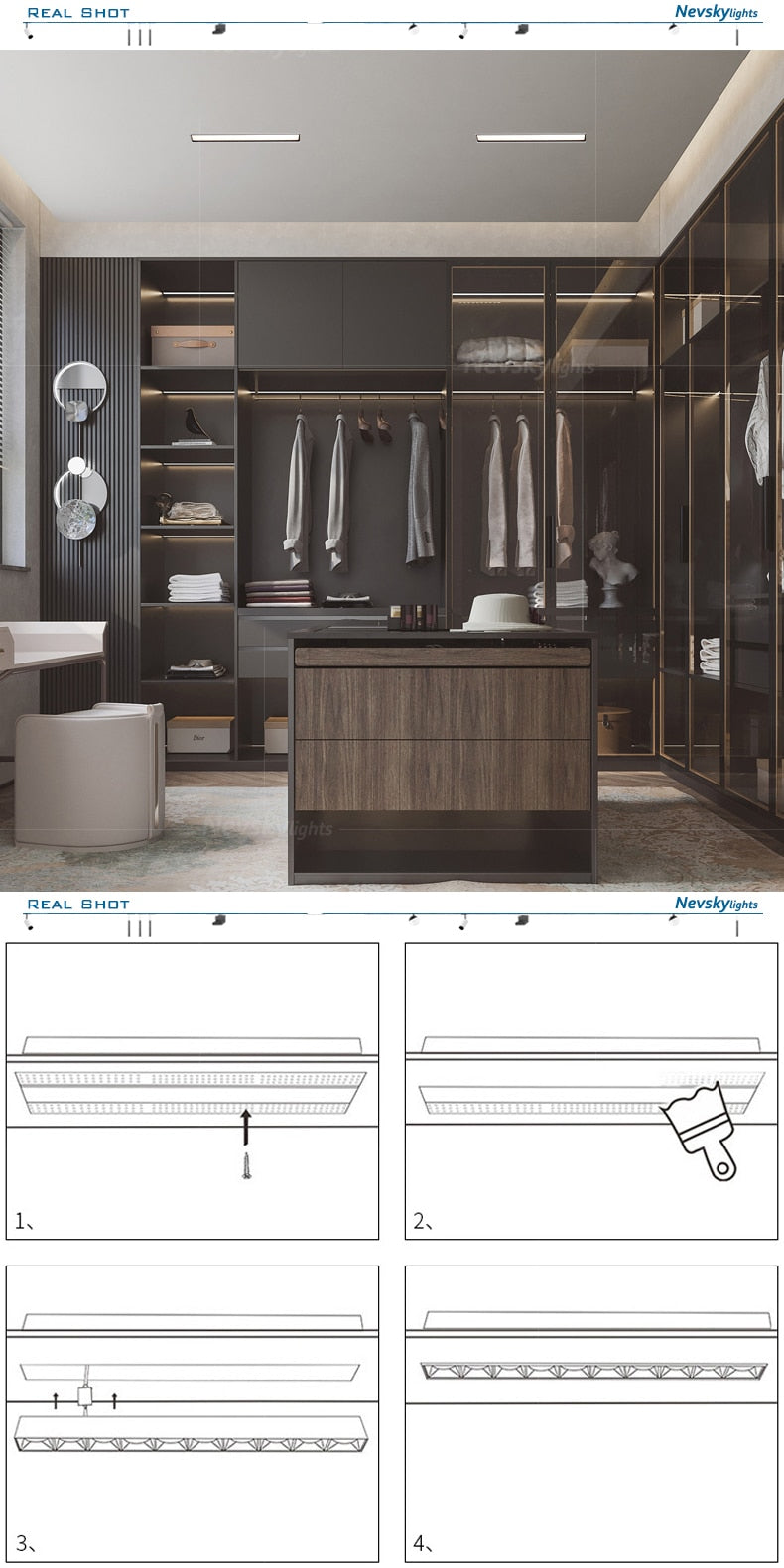 Led Magnetic spotlight floodlight Living Room Recessed downlight Ceiling Narrow edge Spotlight bedroom led ceiling light fixture
