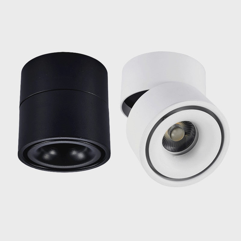 Folding Dimmable Cylindrical COB LED Downlights 9W 12W 15W LED Ceiling Spot lights AC85~265V LED Ceiling Lamps Indoor Lighting