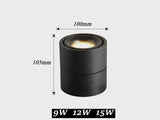 Folding Dimmable Cylindrical COB LED Downlights 9W 12W 15W LED Ceiling Spot lights AC85~265V LED Ceiling Lamps Indoor Lighting