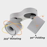 Folding Dimmable Cylindrical COB LED Downlights 9W 12W 15W LED Ceiling Spot lights AC85~265V LED Ceiling Lamps Indoor Lighting