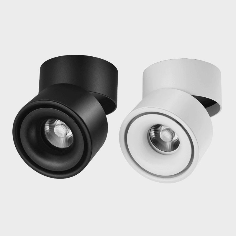 Folding Dimmable Cylindrical COB LED Downlights 9W 12W 15W LED Ceiling Spot lights AC85~265V LED Ceiling Lamps Indoor Lighting