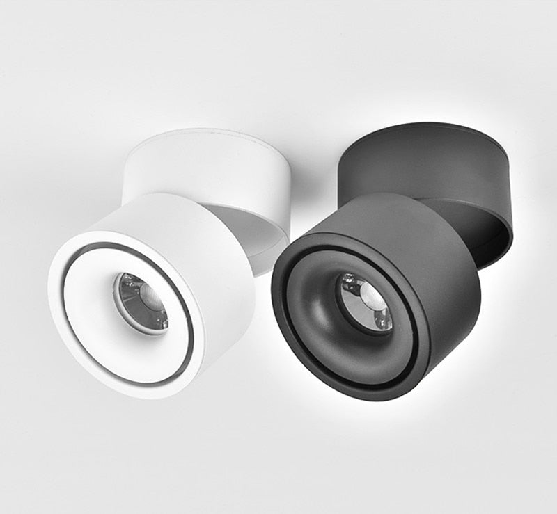 Folding Dimmable Cylindrical COB LED Downlights 9W 12W 15W LED Ceiling Spot lights AC85~265V LED Ceiling Lamps Indoor Lighting