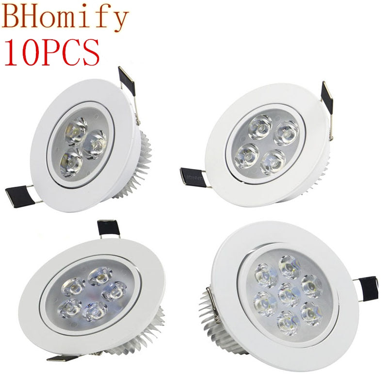 Super Bright Recessed LED Dimmable Downlight 9W 12W 15W 21W LED Spot light LED Recessed Ceiling Lamp AC 110V 220V AC85-265V